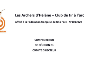 Comptes rendus des réunions